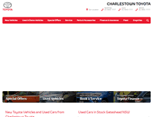 Tablet Screenshot of charlestowntoyota.com.au